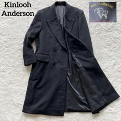 美品*キンロックアンダーソン 高級カシミヤ100 ダブルチェスターコート M 黒 極上逸品 キンロックアンダーソン カシミヤ100% ダブル