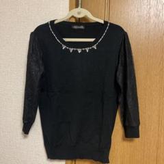 JILL MARIE ジルマリエ♡ビジュー&袖レース付きカットソー トップス Mのサムネイル