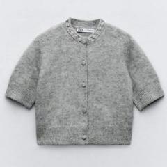 ZARA - Zara ラインストーンボタン ニットカーディガン S ZARA ラインストーンボタン ニットカーディガン s - メルカリ