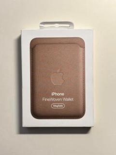 【新品】純正 MagSafe対応iPhoneファインウーブンウォレット・トープ①