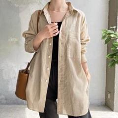 美品 24ss Spick&Span コットン リネン ルーズ シャツ 羽織