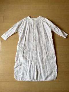 【冬バーゲン★】 ズーズーダウ リネンコットン jujudhau 白 綿麻ロングワンピース ワンピース