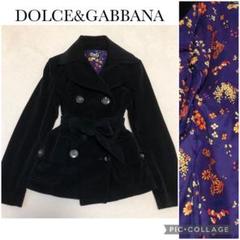 【在庫僅少】 ダブル ビッグボタンコート ドルガバ D&G 黒 サイズ ベルト付き ジャケット・アウター