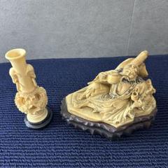 竹 彫刻 亭台楼閣筆箱 書道具 文房具 現代工芸品 美術品 置物