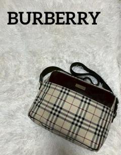 BURBERRY バーバリー ショルダーバッグ チェック ロゴプレート 長方形