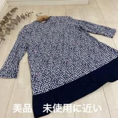5分袖　ブラウス　チュニック　ミセス　シニア