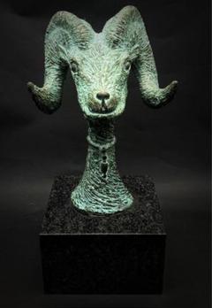 美術品 現代アート 羊の頭 置物 インテリア オブジェ