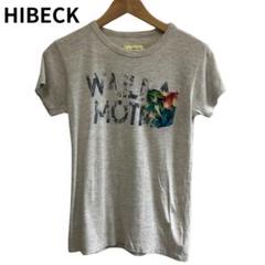 ハイベック　Tシャツ　胸ポケット　ロゴ　グレー　レディース　半袖　プリント