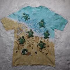 LIQUID BLUE 90s Tシャツ ウミガメ タイダイ スケッチデザイン