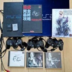 PS2本体、コントローラー3台、メモリーカード2枚、PSソフト3枚