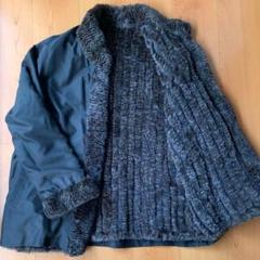 【身幅約58㎝】 美品！ ラビットヤーン シルク リアルファー ハーフコート 身幅約58㎝】 美品！ ラビットヤーン シルク リアルファー