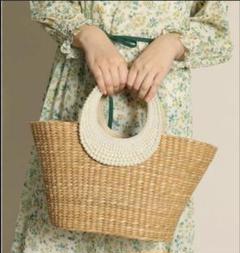 【美品】アナトリエ　パールビジューカゴバック anatelier - anatelier アナトリエ パールかごバッグ バスケット