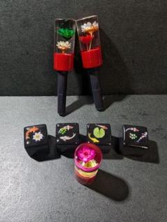 トンキー様　水中花ドアロックピン　エアコンレバーキャップ トンキー様水中花ドアロックピンエアコンレバーキャップ