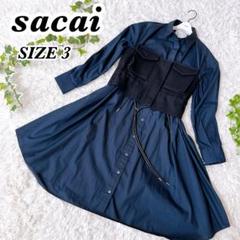 希少品　サカイ sacai ドッキング　ビスチェ　2way シャツワンピース