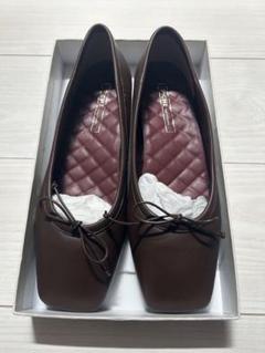 【新品】PICHEアバハウス　ダークグリーン 37スクエアトゥバレエシューズ PICHE ABAHOUSE バレエシューズ パンプス 「最高バレエ」ソフト