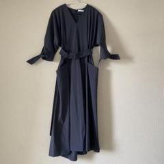 極美品 エストネーション リボンベルト付き スキッパーロング