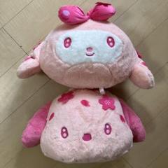 サンリオキャラクターズ　さくらカラー顔デカクッション　ぬいぐるみ　2点セット