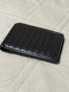 ボッテガヴェネタ　イントレチャート　二つ折り財布　ブラック