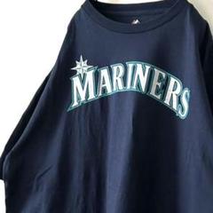 マジェスティック MLB シアトルマリナーズ Tシャツ XL ネイビー紺色古着