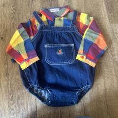 ミキハウス ダルマ ロンパース 85 長袖シャツ 90 中古品