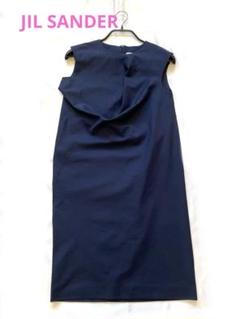 JIL SANDER★ジルサンダー ★ノースリーブワンピース★サイズ34 JIL SANDER - JIL SANDER ジルサンダー ワンピース 34(XXS位) 紺