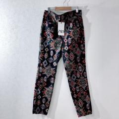 新品未使用　ZARA ザラ　総柄　パンツ　スラックス　レディース　M 古着