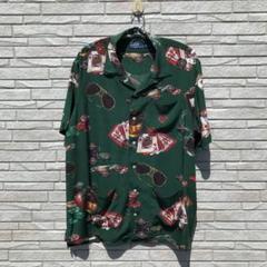 ラルフローレン　シャツ　L　レーヨン100　ポーカー