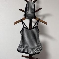 POMME ENFANT ワンピース水着 帽子セット ベビー90cm 日本製
