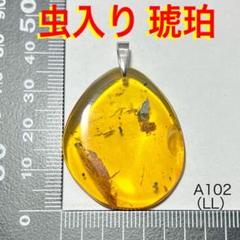 天然石 虫入り 琥珀 ペンダントトップ （4L）鑑別書付き 天然石 虫入り 琥珀 ペンダントトップ （4L）鑑別書付き