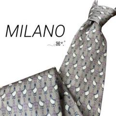 MILANO ミラノ ネクタイ 総柄 グレー