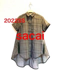 sacai 2022SS Glencheck Mix Shirt シアーシャツ - メルカリ