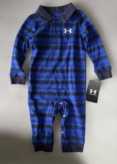 【新品】UNDER ARMOUR 男児　長袖ロンパース　ブルー　6/9M