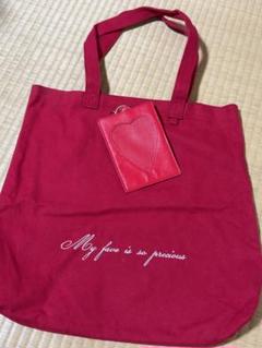 グレイル 推し活ロゴ刺繍トートバッグ レッド bI005