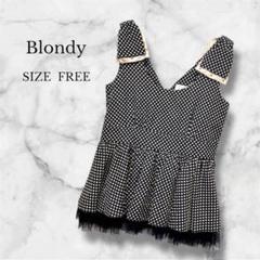 ✨新品タグ付き✨ ブロンディー トップス ブラウス ノースリーブ ドット フリル