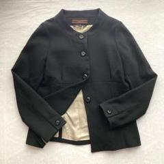 【美品】 リゼッタ フォーマル ジャケット ノーカラー ブラック 38