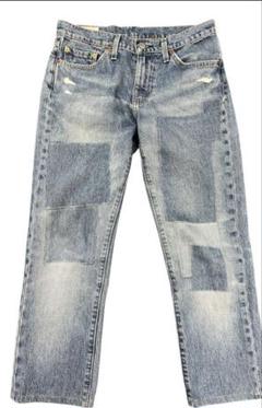 廃番★W32★Levi's★パッチワーク リペア ヴィンテージ加工 501デニム 古着 50s Levi's 501XX 革 レザーパッチ 濃紺 インディゴ デニム