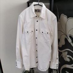 DIESEL ホワイトデニム長袖シャツ - メルカリ