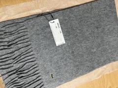 【未使用タグ付き】ラコステ　カシミヤ100%フリンジマフラー　グレー 楽天市場】《mau.さんコラボ》極やわカシミヤ 100% ストール