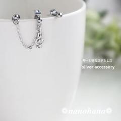 【限定1点】《 シルバート音記号2連短チェーンピアス 》M②サージカルステンレス