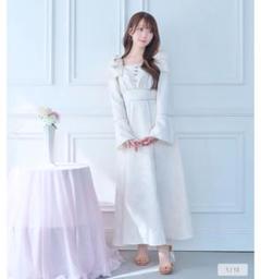 Rosé Muse shoulder ribbon jacquard dress shoulder ribbon jacquard dress – BUNNY APARTMENT