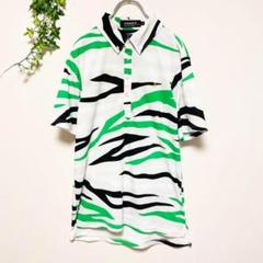ルコックスポルティフゴルフ【M】半袖Tシャツ 総柄 デサント ポロシャツ ド派手