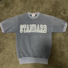 STANDARD プリントロゴ ネイビー半袖スウェットTシャツ　古着