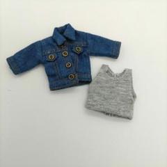 オビツ11 ねんどろいどどーる　デニムジャケットノースリーブセットe