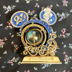 東京ディズニーシー 20周年 記念 クリスタルスフィア 青 ブルー 金 土台