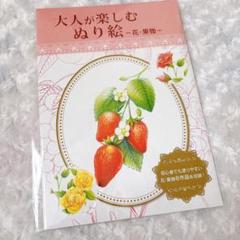 未使用 大人が楽しむぬり絵 花・果物 8作品 いちご ぶどう もも さくらんぼ
