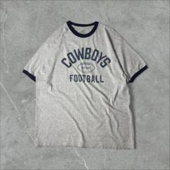 Reebok リーボック COWBOYS カレッジロゴ リンガーTシャツ L