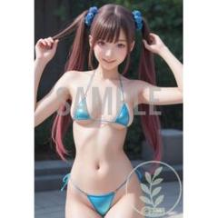 美少女 水着 グラビア セクシー 微笑み A4アート 高画質 ヨ723_42