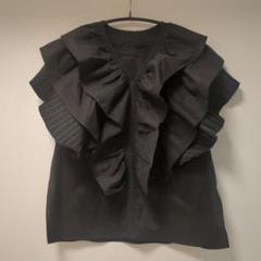 【タグ付き美品】エレンディーク　ブラックブラウス　フリル