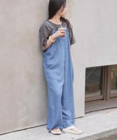 CIAOPANIC TYPY◆テンセルデニム前後2WAYサロペット◆サックス系