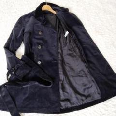 【美品】ポールスミス トレンチコート ベロア ダブル ロング丈 ブラック M 美品】ポールスミス トレンチコート ベロア ダブル ロング丈